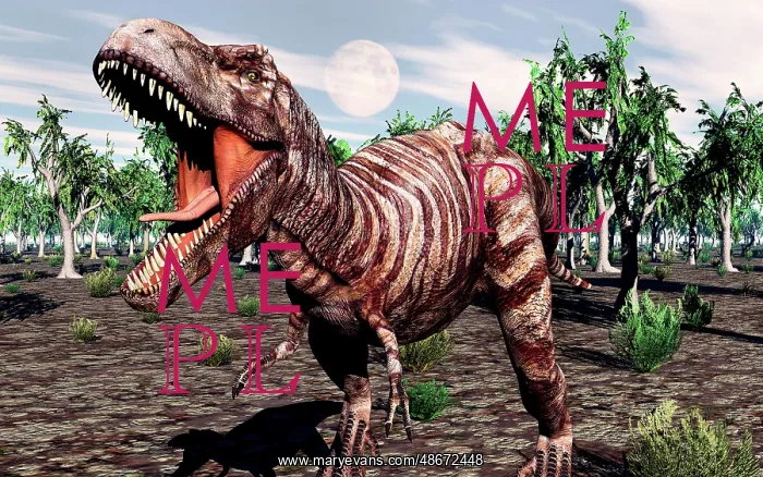 : A carnivorous Tyrannosaurus rex roaring : A carnivorous Tyrannosaurus rex roaring