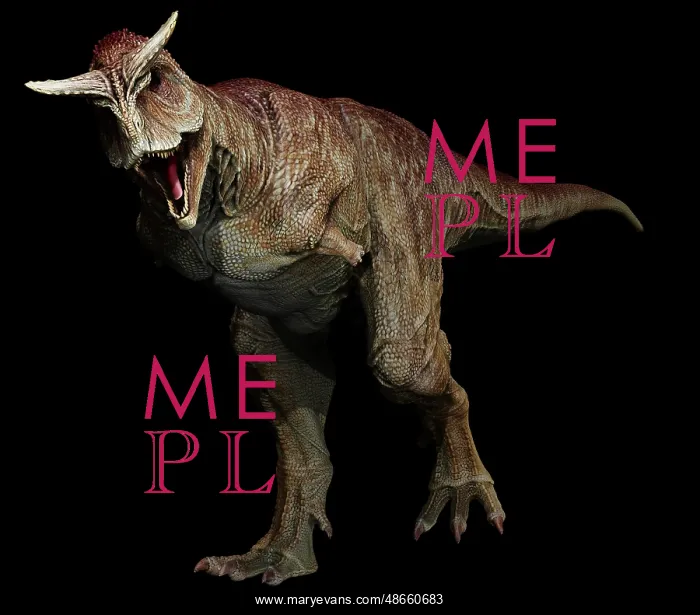 : Carnotaurus dinosaur on black background : Carnotaurus dinosaur on black background