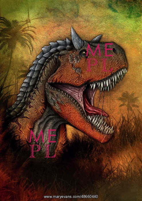 : Carnotaurus dinosaur portrait : Carnotaurus dinosaur portrait