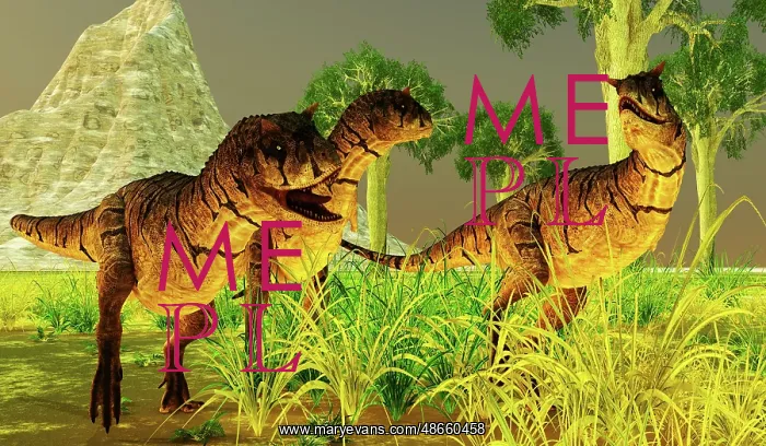 : Carnotaurus dinosaurs hunting for food during : Carnotaurus dinosaurs hunting for food during