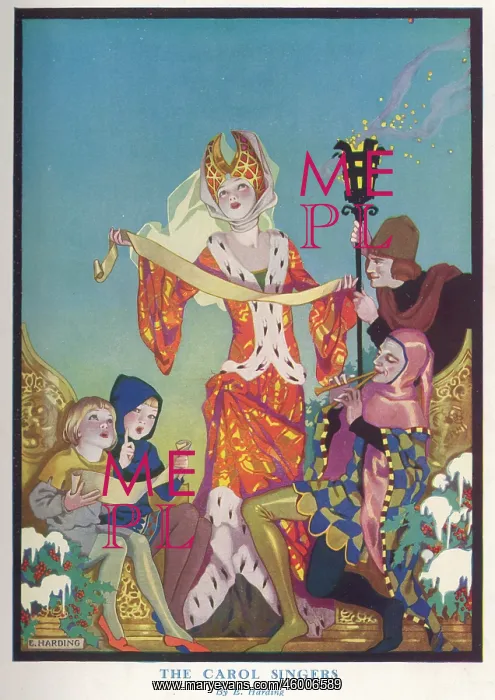 : The Carol Singers by Elsie Harding : The Carol Singers by Elsie Harding