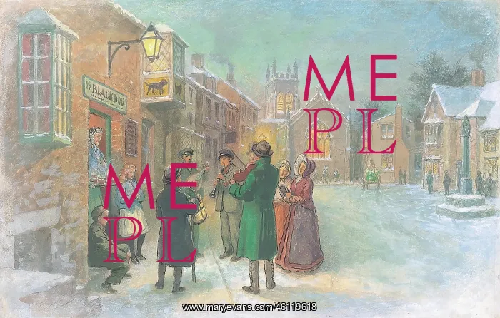 : Carol Singers performing outside a country pub : Carol Singers performing outside a country pub