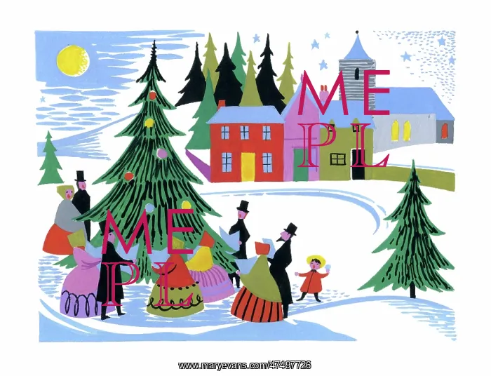  : Carol singers round Christmas tree