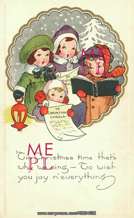 : Carol singers in the snow : Carol singers in the snow