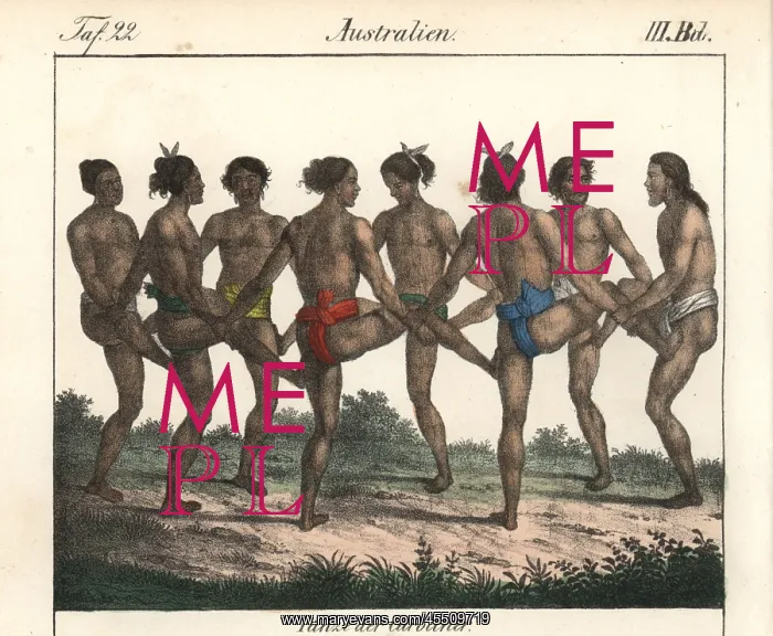 : Carolinian natives performing a dance : Carolinian natives performing a dance