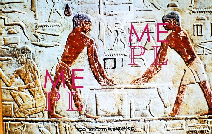 : Carpenters at work: wall painting from the mastaba : Carpenters at work: wall painting from the mastaba
