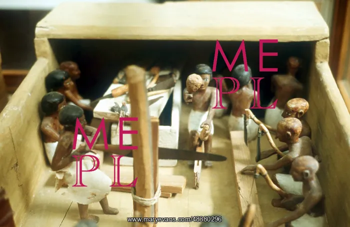 : Carpenters in workshop model figures from : Carpenters in workshop model figures from