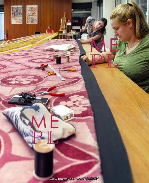 : Carpet restoration workshop, Mobilier National, Paris : Carpet restoration workshop, Mobilier National, Paris