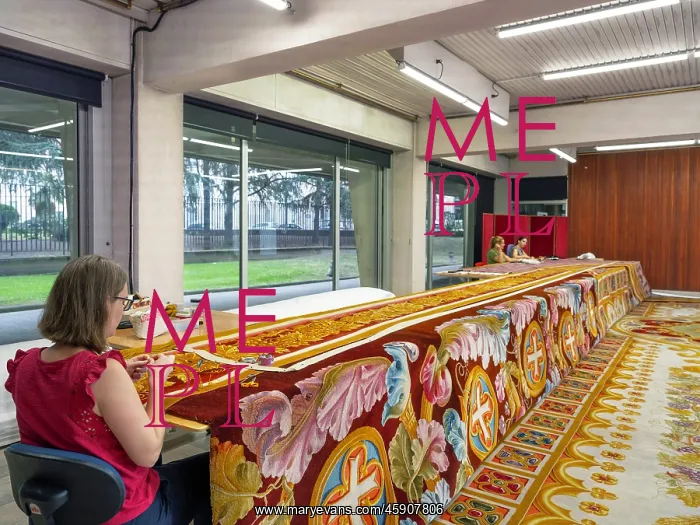 : Carpet restoration workshop, Mobilier National, Paris : Carpet restoration workshop, Mobilier National, Paris