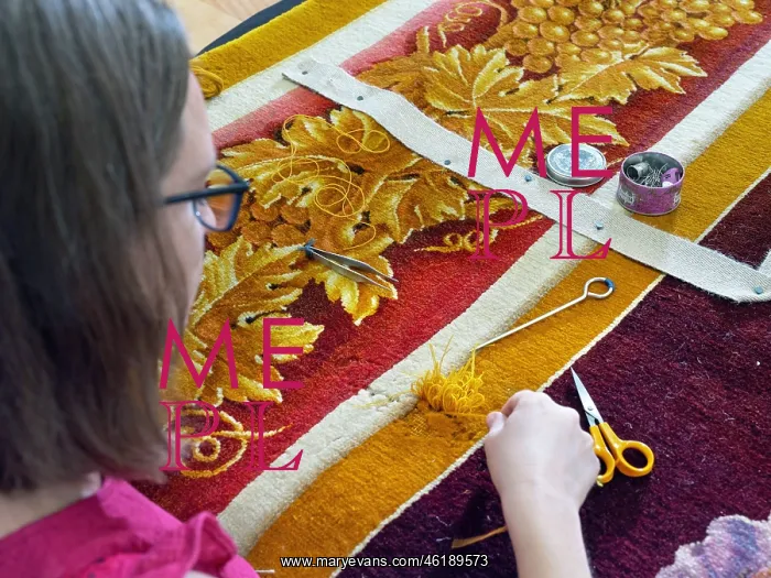 : Carpet restoration workshop, Mobilier National, Paris : Carpet restoration workshop, Mobilier National, Paris