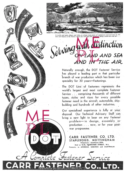 : Carr Fasteners Dot Fasteners. Stapleford, Nottingham : Carr Fasteners Dot Fasteners. Stapleford, Nottingham