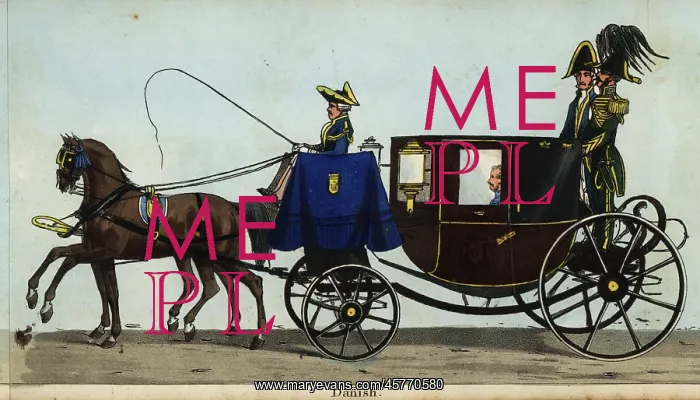 : Carriage of the Danish minister, Baron Blome, in : Carriage of the Danish minister, Baron Blome, in