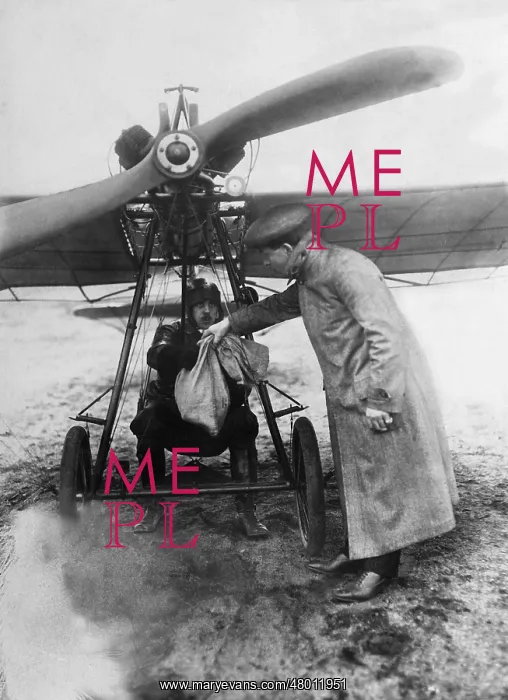 : Carriage of mail by plane, 1912 : Carriage of mail by plane, 1912