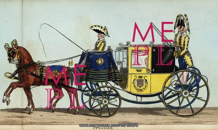 : Carriage of the Prussian minister, Baron Bulow, in : Carriage of the Prussian minister, Baron Bulow, in
