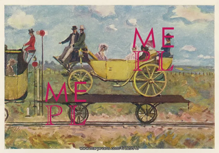 : Carriage on Rail Wagon : Carriage on Rail Wagon
