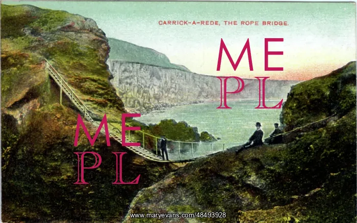: The Carrick-a-Rede Rope Bridge, Ballintoy, County Antrim : The Carrick-a-Rede Rope Bridge, Ballintoy, County Antrim
