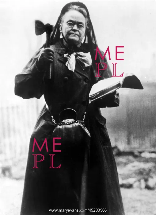: Carrie Nation at the peak of her career, ? : Carrie Nation at the peak of her career, ?