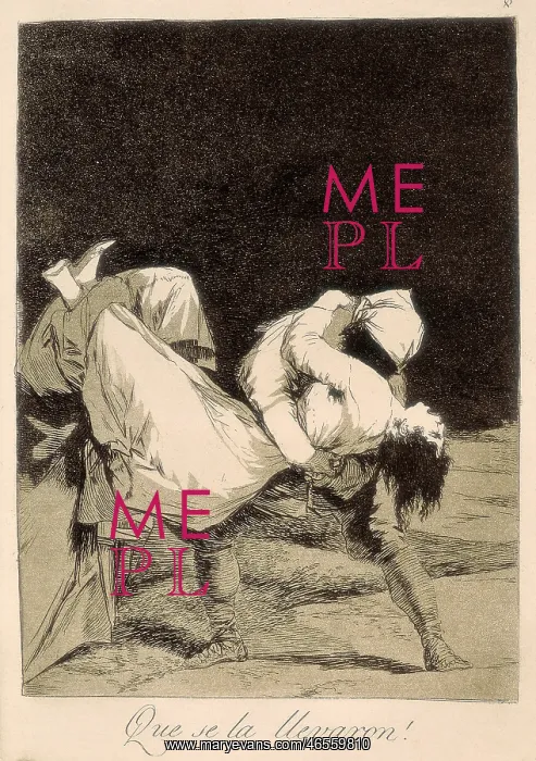 : They carried her off!. Capricho plate 8 : They carried her off!. Capricho plate 8
