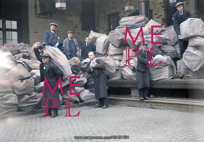 : Carrying Mail Sacks : Carrying Mail Sacks