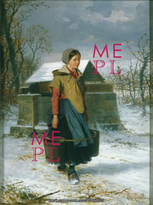 : Carrying Water in a Winter Landscape : Carrying Water in a Winter Landscape