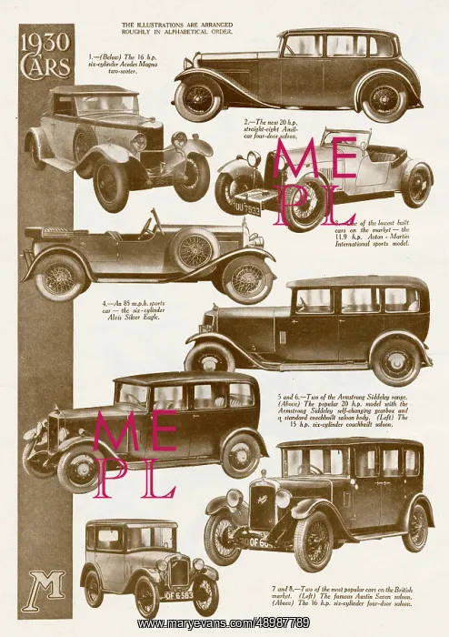  : Cars of 1930