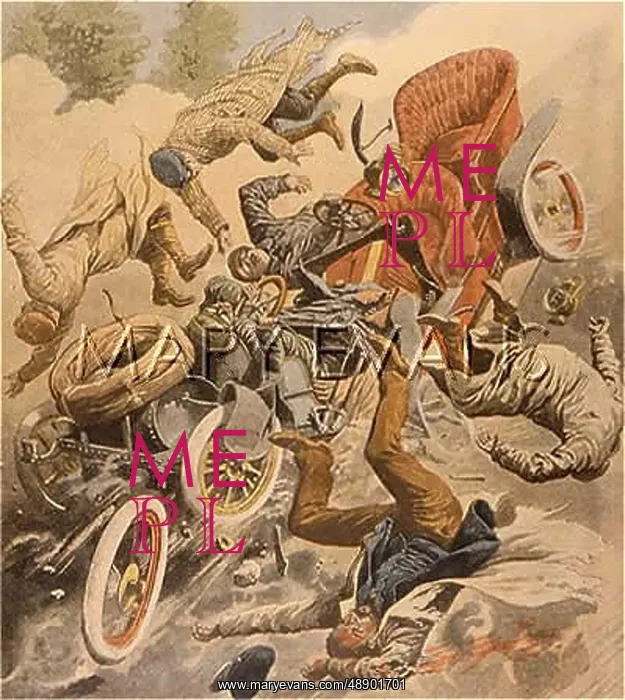 : TWO CARS COLLIDE 1907 : TWO CARS COLLIDE 1907