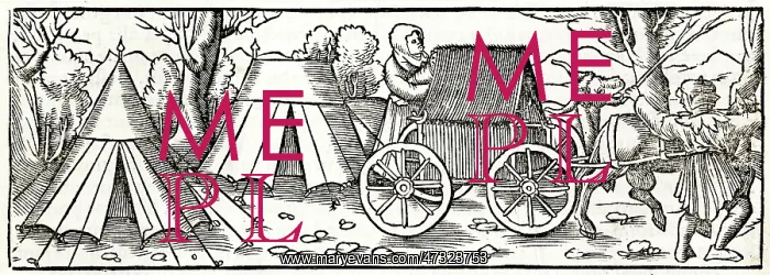  : Cart drawn by oxen 1553