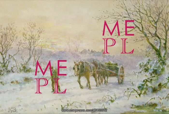 : Cart-horses in the Snow : Cart-horses in the Snow