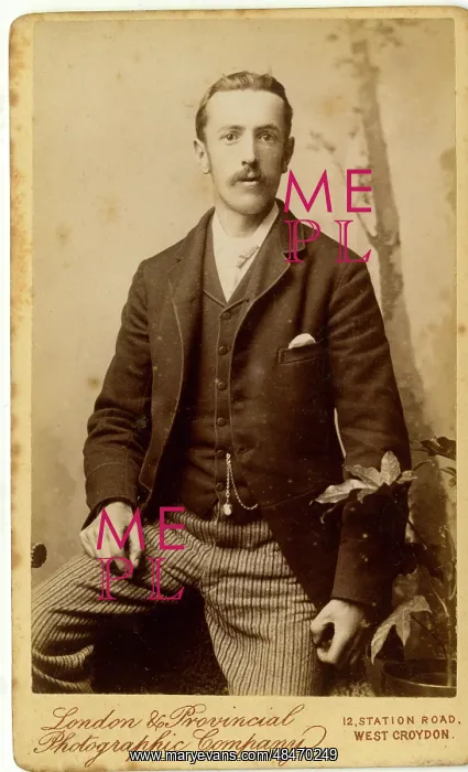 : Carte de visite - young man, Croydon : Carte de visite - young man, Croydon