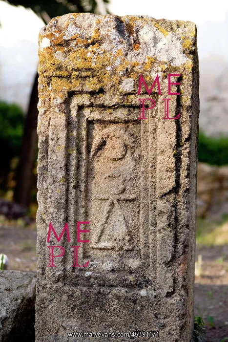 : Carthage. View from the front of a commemorative stele in the Tophet sanctuary Carthage : Carthage. View from the front of a commemorative stele in the Tophet sanctuary Carthage