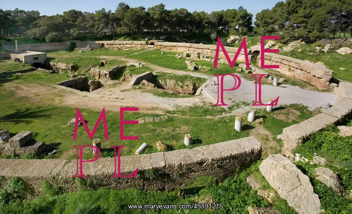 : Carthage. Low angle view of Roman Amphitheatre : Carthage. Low angle view of Roman Amphitheatre