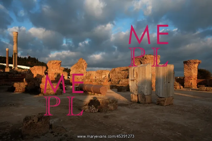 : Carthage. Low angle view of the Frigidarium in the Antonine Baths : Carthage. Low angle view of the Frigidarium in the Antonine Baths