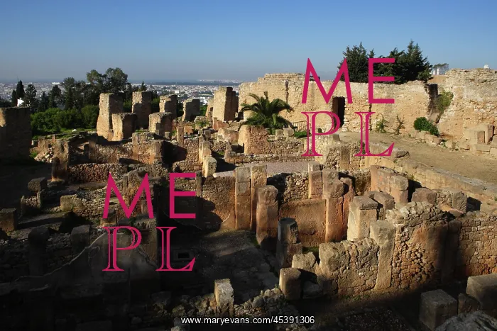 : Carthage. High angle view of ruins on Byrsa Hill : Carthage. High angle view of ruins on Byrsa Hill