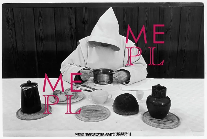 : Carthusian monk eating : Carthusian monk eating