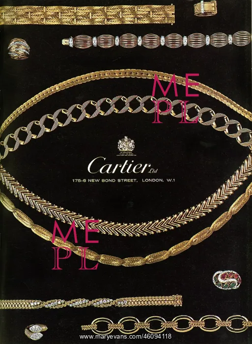 : Cartier advertisement 1965 : Cartier advertisement 1965