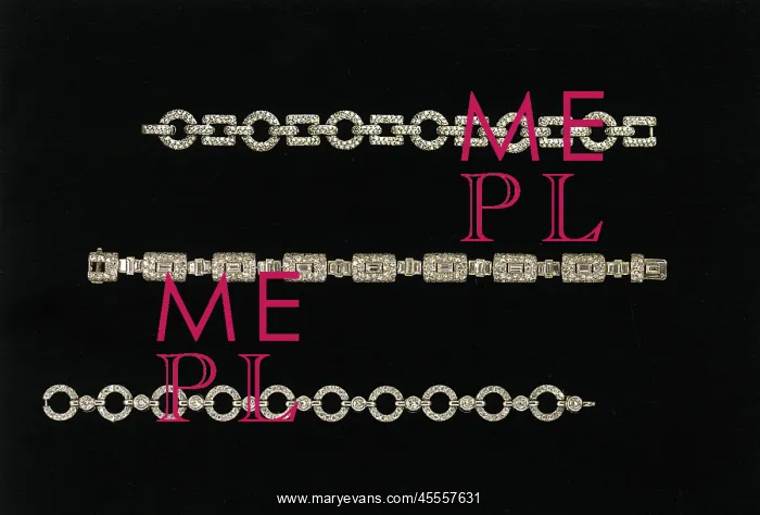  : Three Cartier platinum and diamond bracelets