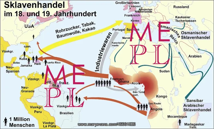 : cartography, historical map, modern times, slave