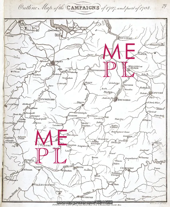 : cartography, map of the area around Ghent and : cartography, map of the area around Ghent and