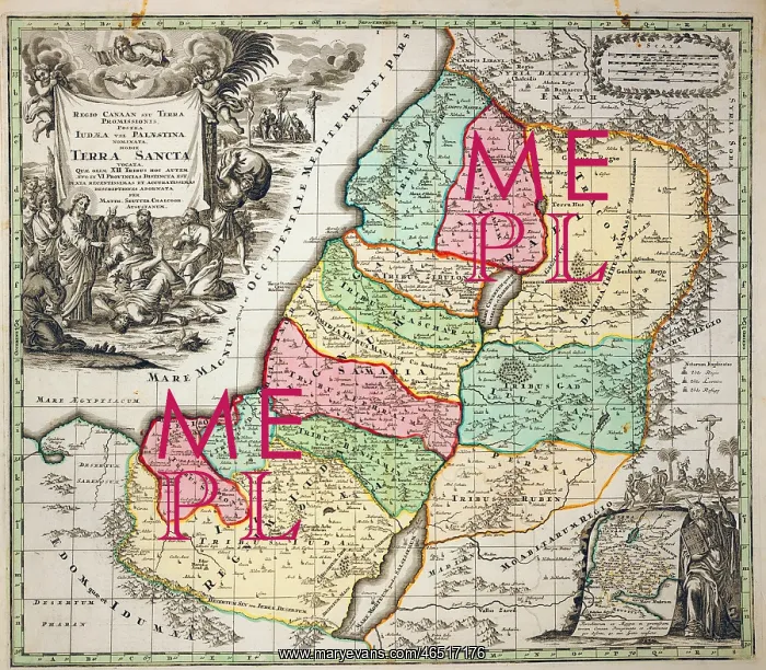 : cartography, maps, ancient Israel, copper engraving : cartography, maps, ancient Israel, copper engraving