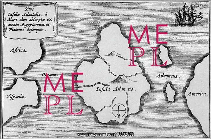 : cartography, maps, Atlantis, copper engraving : cartography, maps, Atlantis, copper engraving