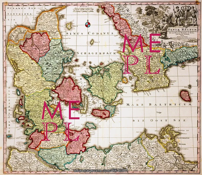 : cartography, maps, Denmark, copper engraving : cartography, maps, Denmark, copper engraving