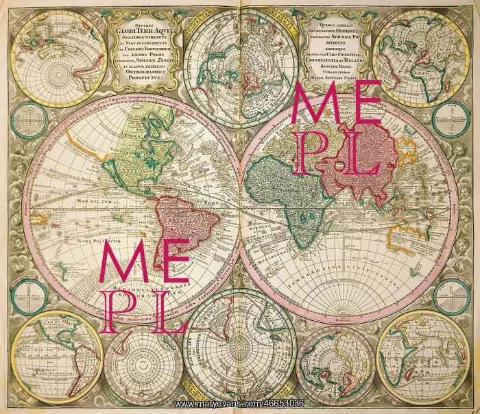 : cartography, world maps, drawn by Georg Matthaeus : cartography, world maps, drawn by Georg Matthaeus