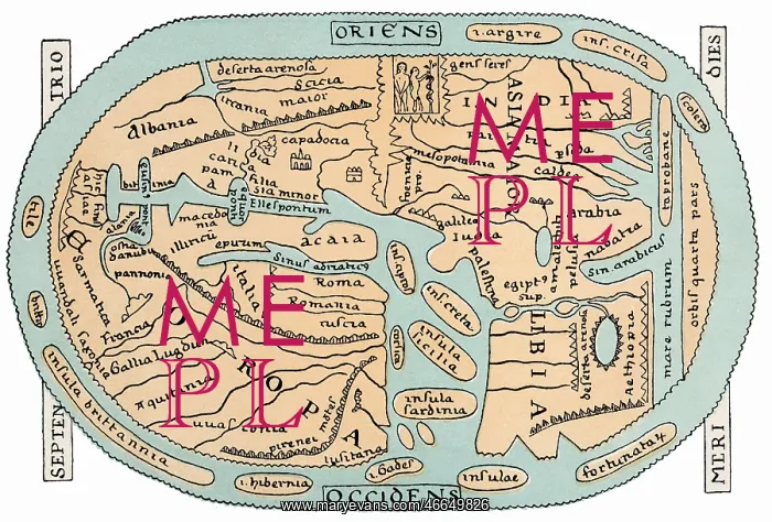  : cartography, world maps, middle ages, map of