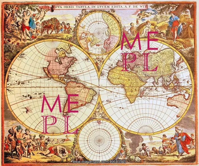 : cartography, world maps, Nova orbis tabula, coloured : cartography, world maps, Nova orbis tabula, coloured
