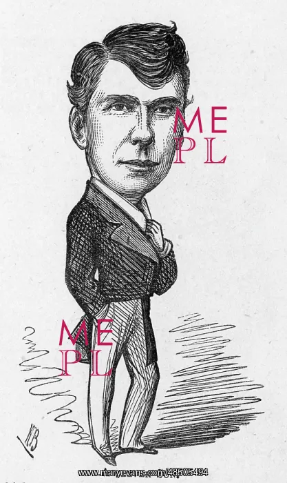 : Cartoon of the actor George W Anson : Cartoon of the actor George W Anson