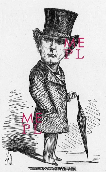 : Cartoon of the actor Hermann Vezin : Cartoon of the actor Hermann Vezin