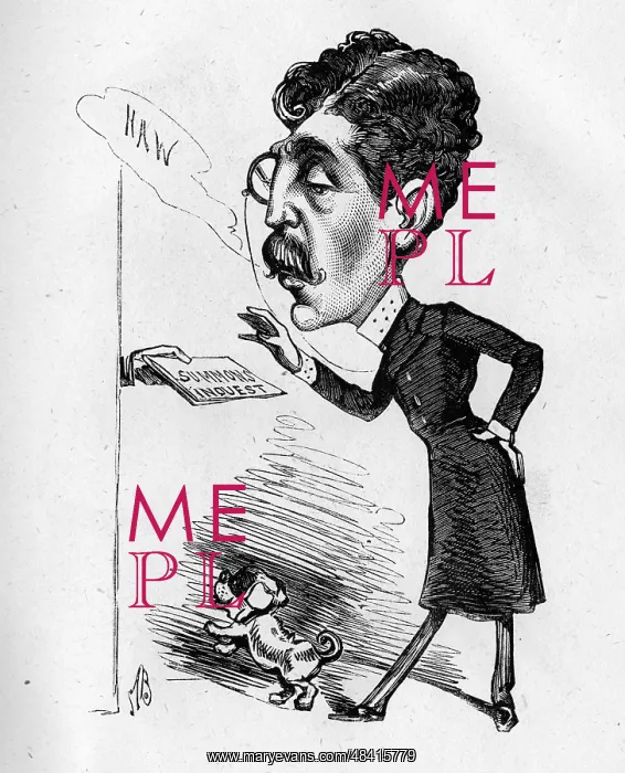 : Cartoon of the actor-manager Sir Squire Bancroft : Cartoon of the actor-manager Sir Squire Bancroft