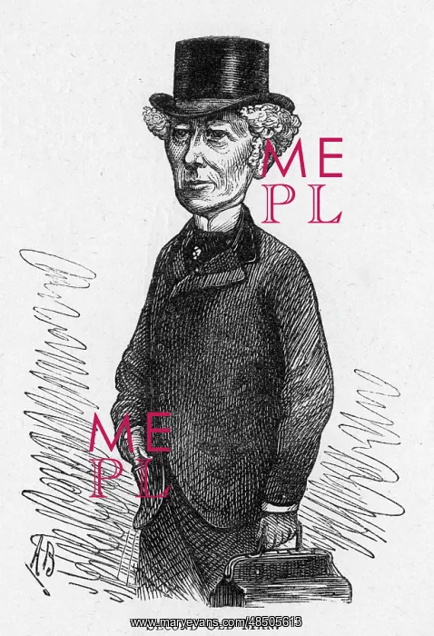 : Cartoon of the actor William Farren : Cartoon of the actor William Farren