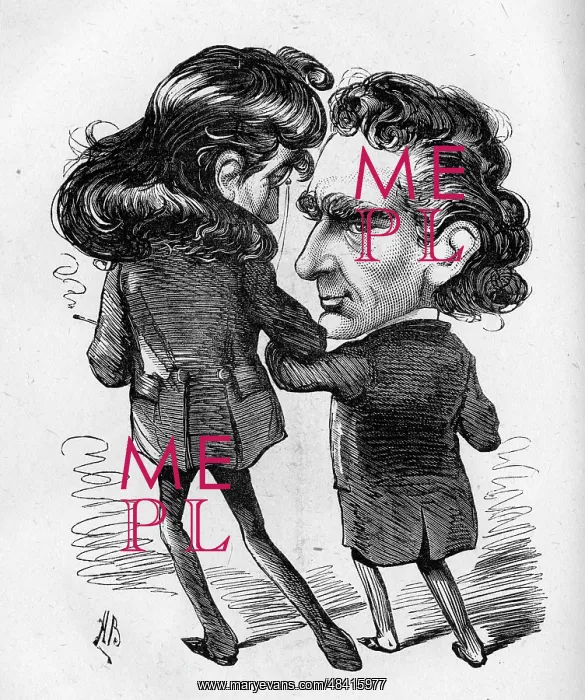 : Cartoon of the actors Edwin Booth and Henry Irving : Cartoon of the actors Edwin Booth and Henry Irving