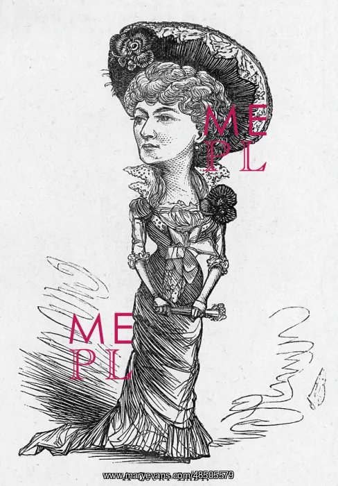 : Cartoon of the actress Madame Modjeska